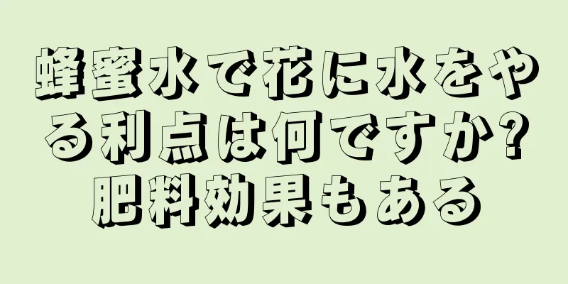 蜂蜜水で花に水をやる利点は何ですか?肥料効果もある