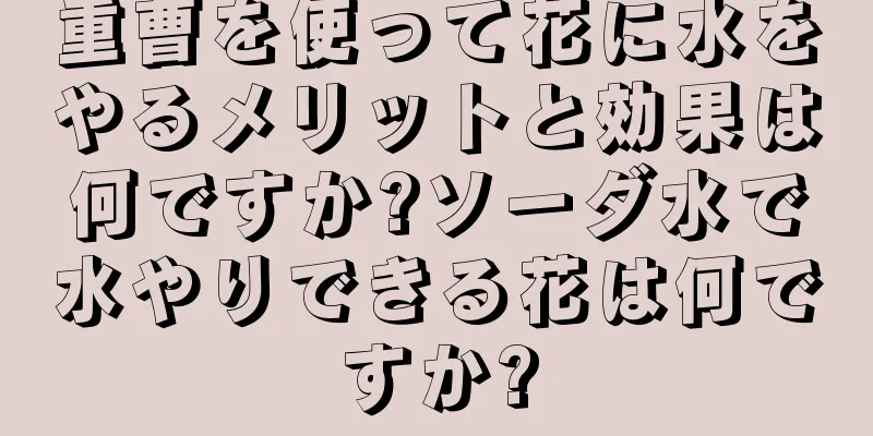 重曹を使って花に水をやるメリットと効果は何ですか?ソーダ水で水やりできる花は何ですか?