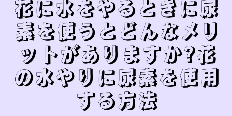 花に水をやるときに尿素を使うとどんなメリットがありますか?花の水やりに尿素を使用する方法