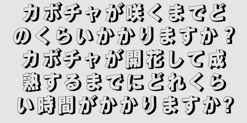 カボチャが咲くまでどのくらいかかりますか？カボチャが開花して成熟するまでにどれくらい時間がかかりますか?