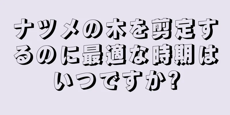 ナツメの木を剪定するのに最適な時期はいつですか?