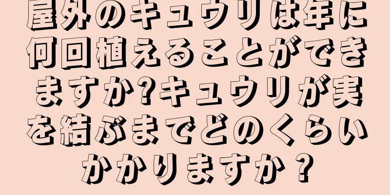 屋外のキュウリは年に何回植えることができますか?キュウリが実を結ぶまでどのくらいかかりますか？