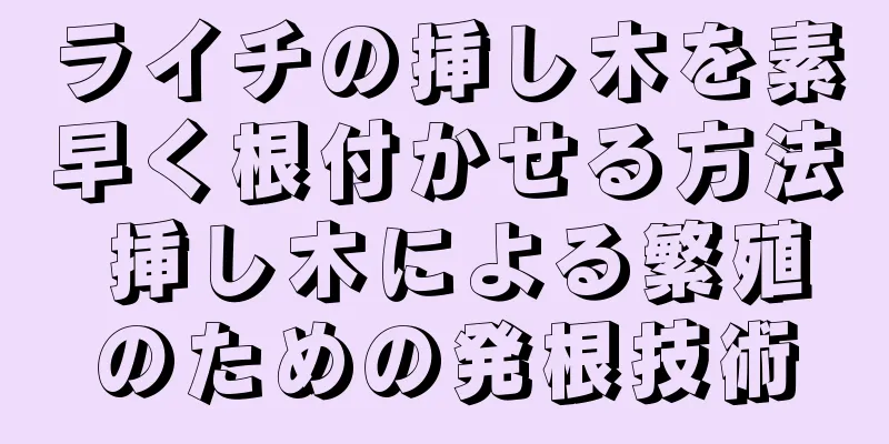 ライチの挿し木を素早く根付かせる方法 挿し木による繁殖のための発根技術