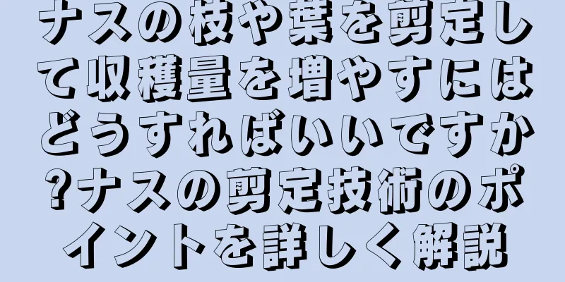 ナスの枝や葉を剪定して収穫量を増やすにはどうすればいいですか?ナスの剪定技術のポイントを詳しく解説