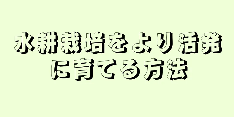 水耕栽培をより活発に育てる方法