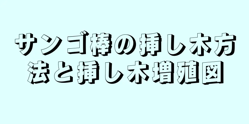 サンゴ棒の挿し木方法と挿し木増殖図