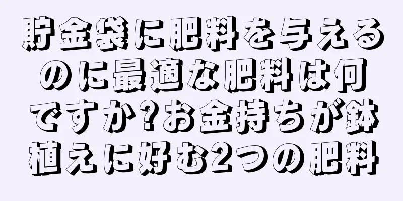 貯金袋に肥料を与えるのに最適な肥料は何ですか?お金持ちが鉢植えに好む2つの肥料