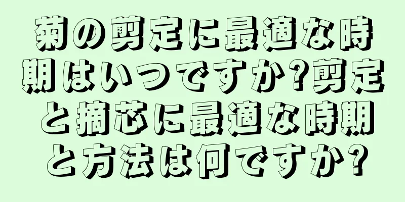 菊の剪定に最適な時期はいつですか?剪定と摘芯に最適な時期と方法は何ですか?