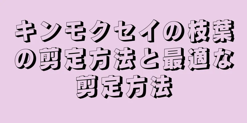 キンモクセイの枝葉の剪定方法と最適な剪定方法