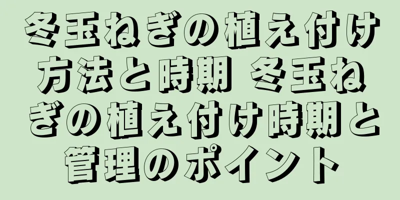 冬玉ねぎの植え付け方法と時期 冬玉ねぎの植え付け時期と管理のポイント