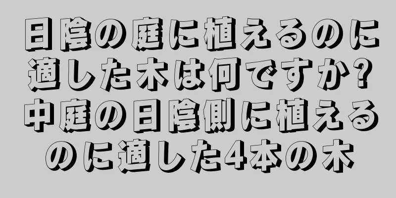 日陰の庭に植えるのに適した木は何ですか?中庭の日陰側に植えるのに適した4本の木