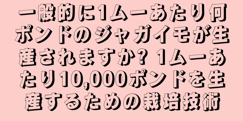 一般的に1ムーあたり何ポンドのジャガイモが生産されますか? 1ムーあたり10,000ポンドを生産するための栽培技術