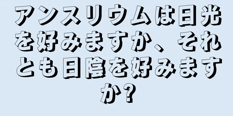 アンスリウムは日光を好みますか、それとも日陰を好みますか?