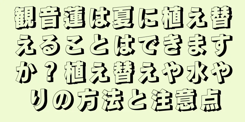 観音蓮は夏に植え替えることはできますか？植え替えや水やりの方法と注意点
