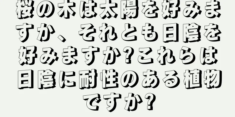 桜の木は太陽を好みますか、それとも日陰を好みますか?これらは日陰に耐性のある植物ですか?