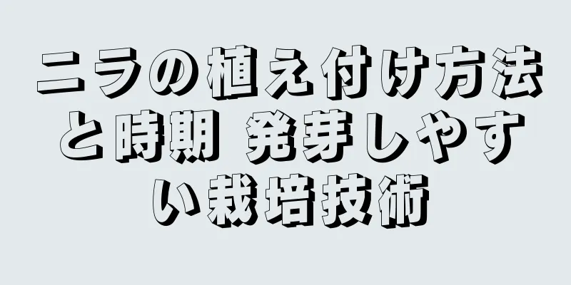 ニラの植え付け方法と時期 発芽しやすい栽培技術