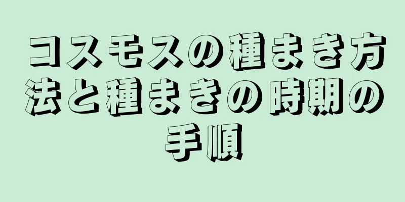 コスモスの種まき方法と種まきの時期の手順
