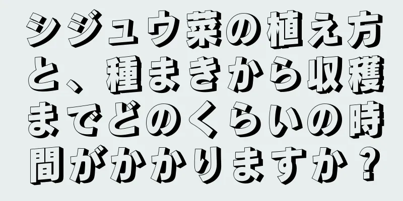 シジュウ菜の植え方と、種まきから収穫までどのくらいの時間がかかりますか？