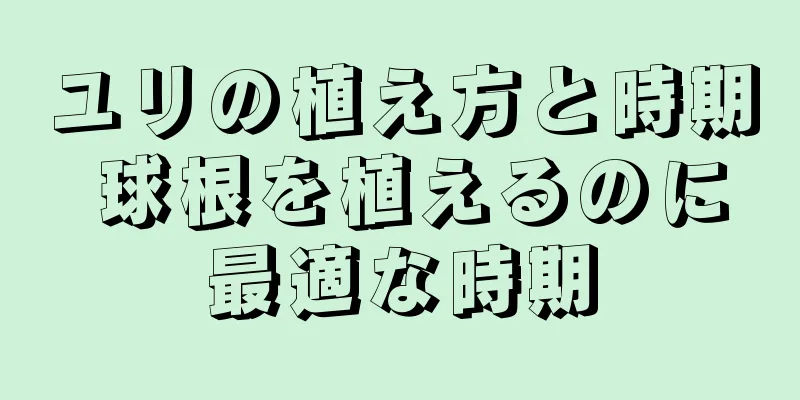 ユリの植え方と時期 球根を植えるのに最適な時期