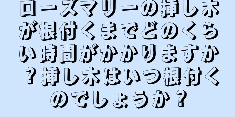 ローズマリーの挿し木が根付くまでどのくらい時間がかかりますか？挿し木はいつ根付くのでしょうか？