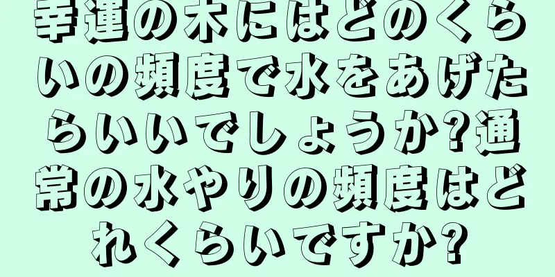 幸運の木にはどのくらいの頻度で水をあげたらいいでしょうか?通常の水やりの頻度はどれくらいですか?