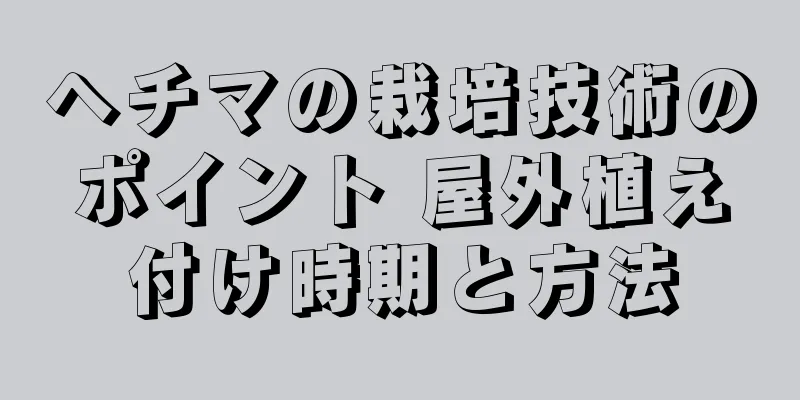 ヘチマの栽培技術のポイント 屋外植え付け時期と方法