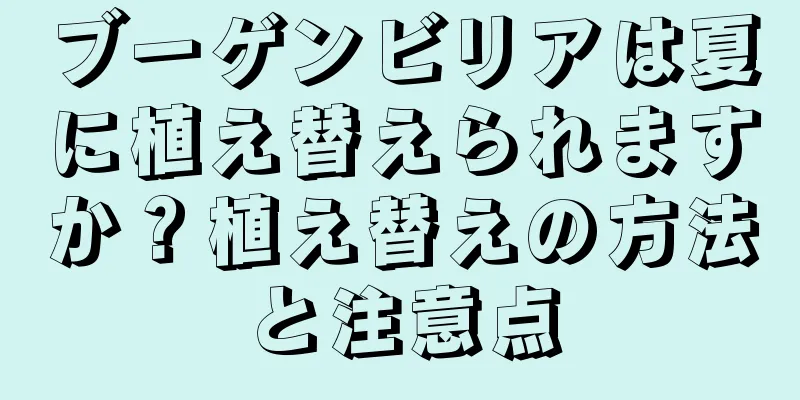 ブーゲンビリアは夏に植え替えられますか？植え替えの方法と注意点