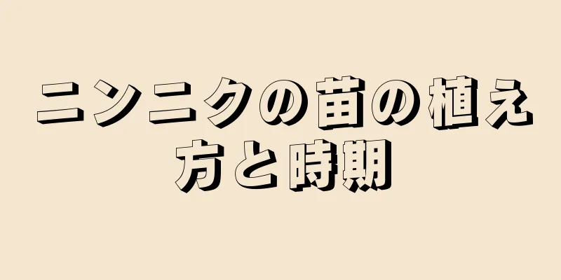 ニンニクの苗の植え方と時期