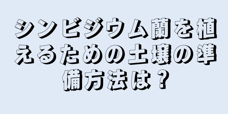 シンビジウム蘭を植えるための土壌の準備方法は？