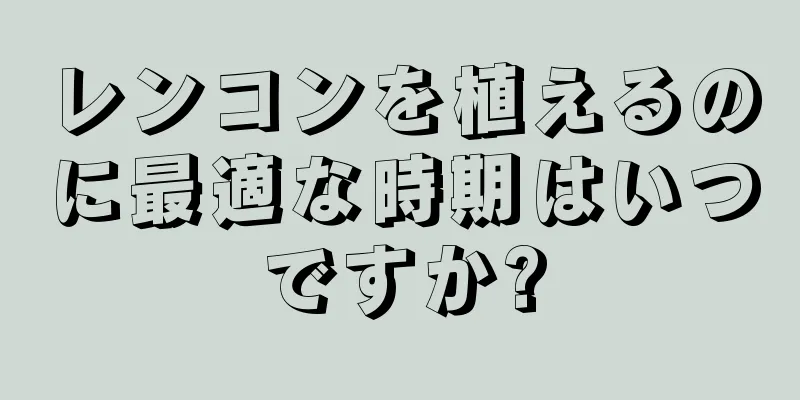 レンコンを植えるのに最適な時期はいつですか?