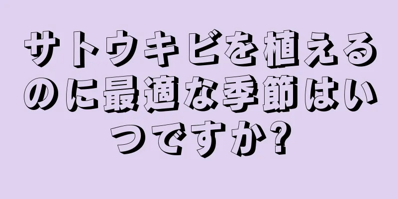 サトウキビを植えるのに最適な季節はいつですか?