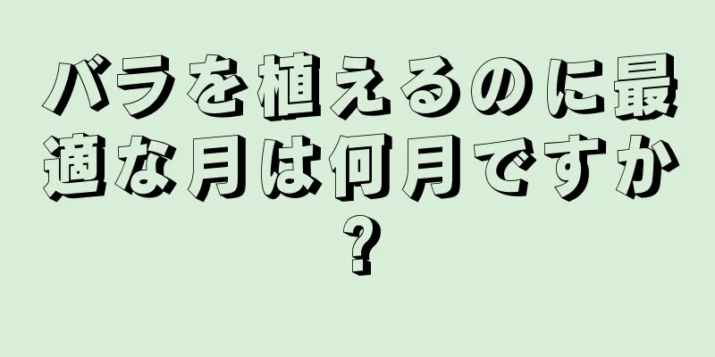 バラを植えるのに最適な月は何月ですか?