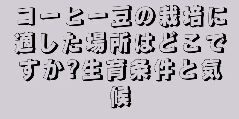 コーヒー豆の栽培に適した場所はどこですか?生育条件と気候