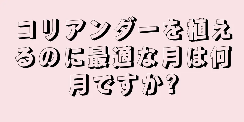 コリアンダーを植えるのに最適な月は何月ですか?