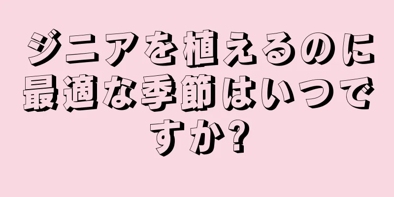 ジニアを植えるのに最適な季節はいつですか?