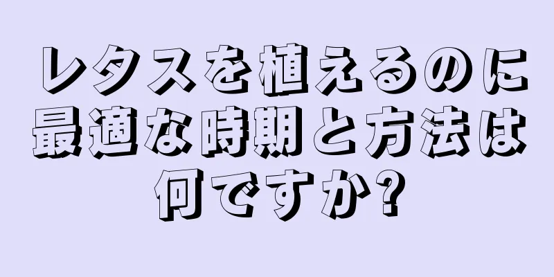 レタスを植えるのに最適な時期と方法は何ですか?