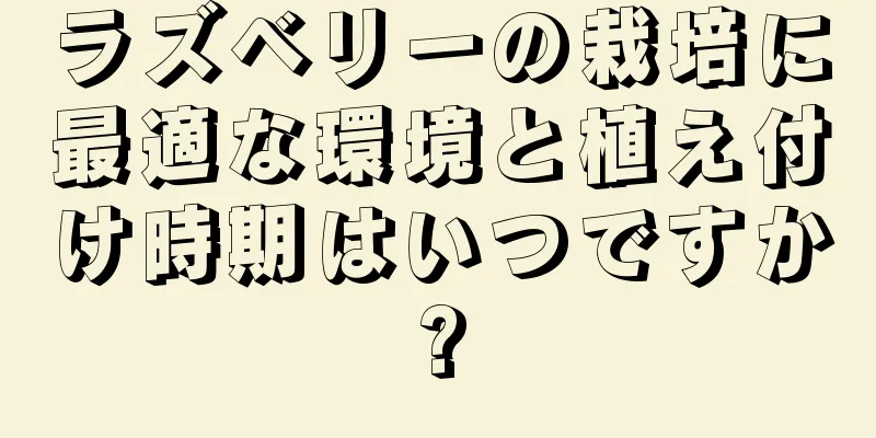ラズベリーの栽培に最適な環境と植え付け時期はいつですか?