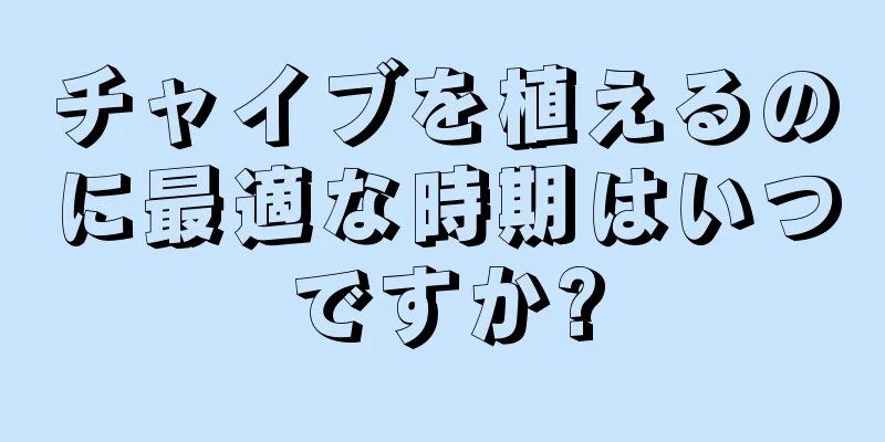 チャイブを植えるのに最適な時期はいつですか?