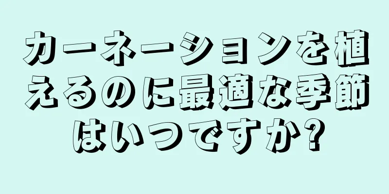 カーネーションを植えるのに最適な季節はいつですか?