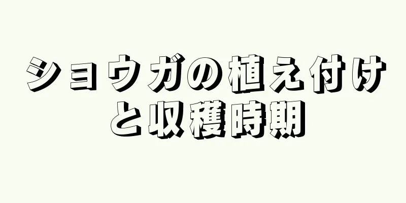 ショウガの植え付けと収穫時期