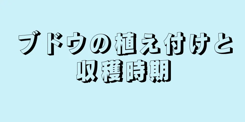 ブドウの植え付けと収穫時期