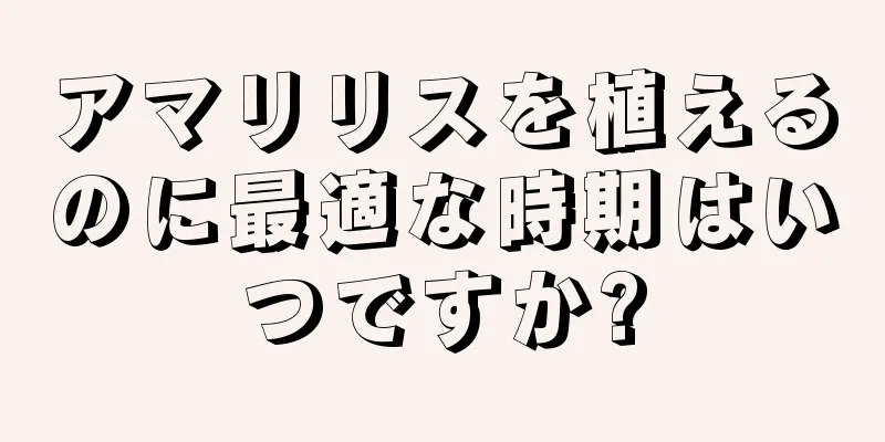 アマリリスを植えるのに最適な時期はいつですか?