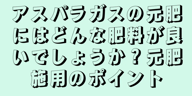 アスパラガスの元肥にはどんな肥料が良いでしょうか？元肥施用のポイント