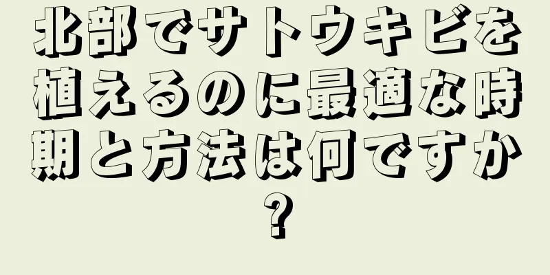 北部でサトウキビを植えるのに最適な時期と方法は何ですか?