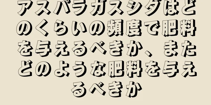 アスパラガスシダはどのくらいの頻度で肥料を与えるべきか、またどのような肥料を与えるべきか