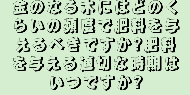 金のなる木にはどのくらいの頻度で肥料を与えるべきですか?肥料を与える適切な時期はいつですか?