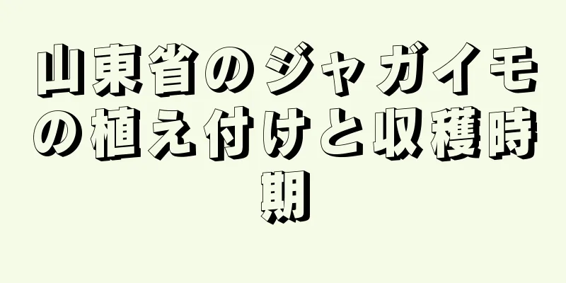 山東省のジャガイモの植え付けと収穫時期