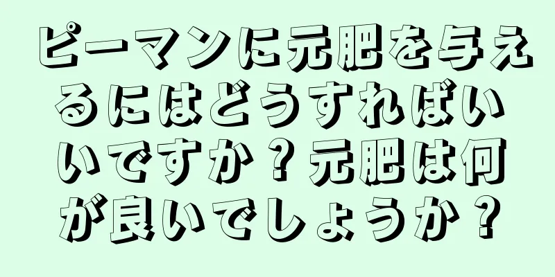 ピーマンに元肥を与えるにはどうすればいいですか？元肥は何が良いでしょうか？