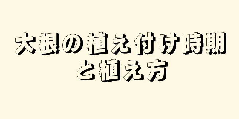 大根の植え付け時期と植え方