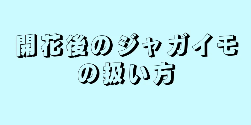 開花後のジャガイモの扱い方